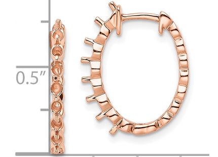 14k Rose Gold Earrings Style EM5410 - Classique Jewelry Inc.