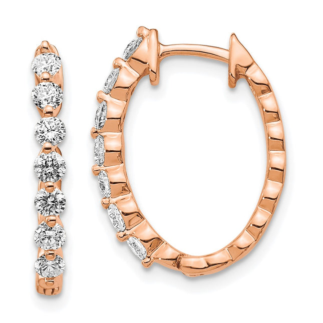 14k Rose Gold Earrings Style EM5410 - Classique Jewelry Inc.