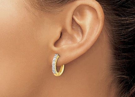 14k Yellow Gold Earrings Style EM5418 - Classique Jewelry Inc.