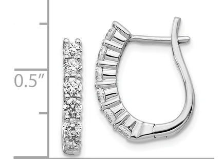 14k White Gold Earrings Style EM5419 - Classique Jewelry Inc.