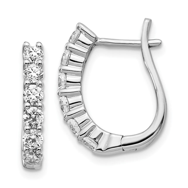 14k White Gold Earrings Style EM5419 - Classique Jewelry Inc.