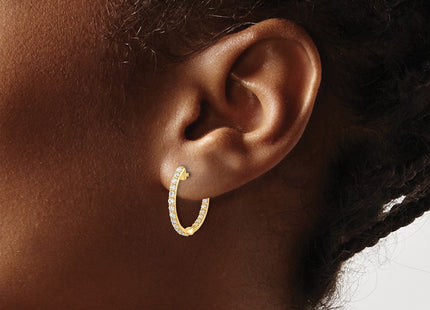 14k Yellow Gold Earrings Style EM5425 - Classique Jewelry Inc.