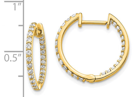 14k Yellow Gold Earrings Style EM5425 - Classique Jewelry Inc.