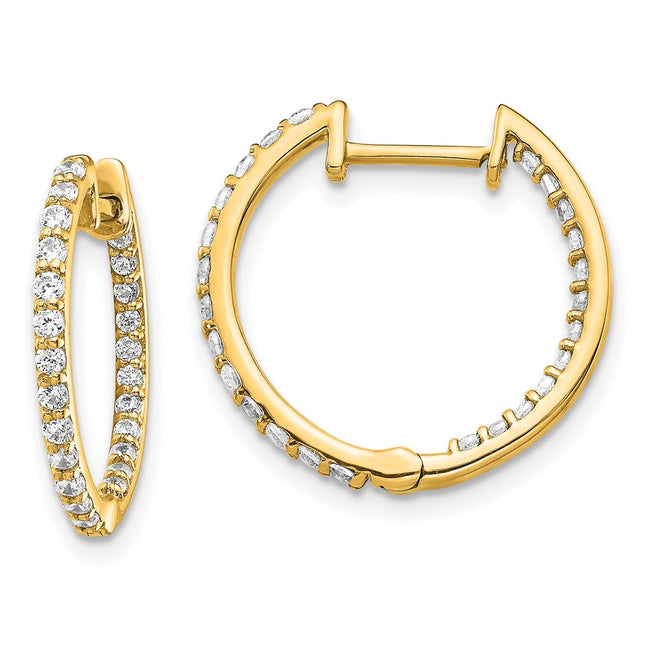 14k Yellow Gold Earrings Style EM5425 - Classique Jewelry Inc.
