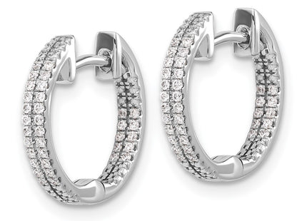 14k White Gold Earrings Style EM5428 - Classique Jewelry Inc.