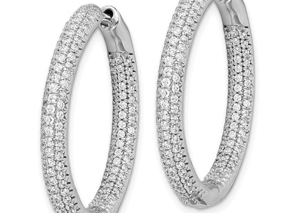 14k White Gold Earrings Style EM5440 - Classique Jewelry Inc.