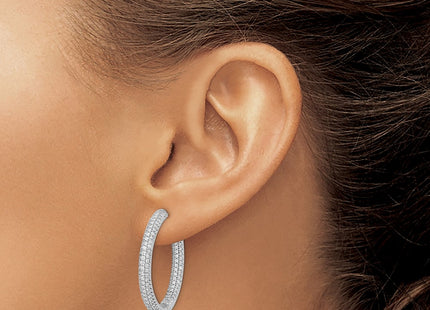 14k White Gold Earrings Style EM5440 - Classique Jewelry Inc.