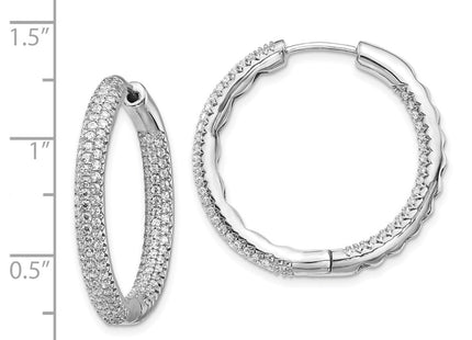 14k White Gold Earrings Style EM5440 - Classique Jewelry Inc.