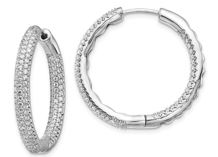 14k White Gold Earrings Style EM5440 - Classique Jewelry Inc.