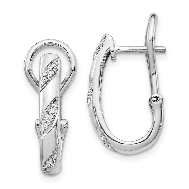 14k White Gold Earrings Style EM5441 - Classique Jewelry Inc.