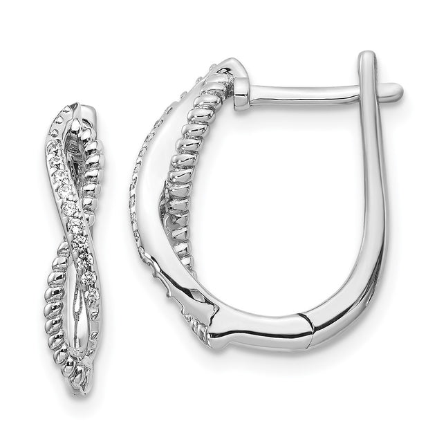 14k White Gold Earrings Style EM5442 - Classique Jewelry Inc.