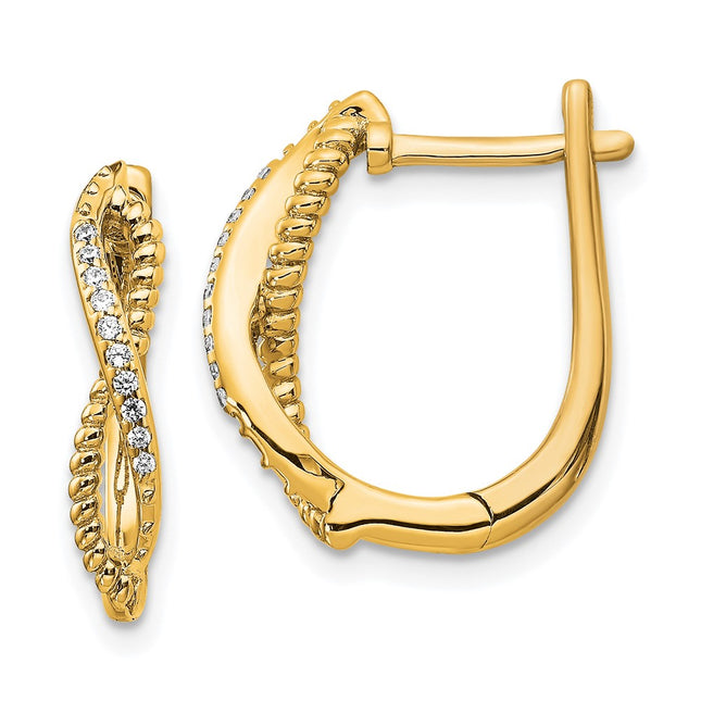 14k Yellow Gold Earrings Style EM5442 - Classique Jewelry Inc.