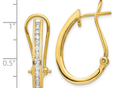 14k Yellow Gold Earrings Style EM5445 - Classique Jewelry Inc.