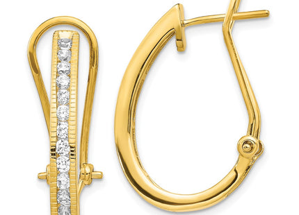 14k Yellow Gold Earrings Style EM5445 - Classique Jewelry Inc.