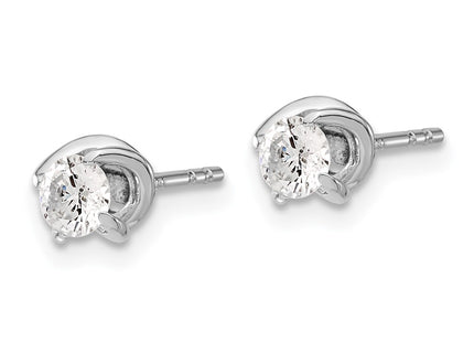 14k White Gold Earrings Style EM5448 - Classique Jewelry Inc.