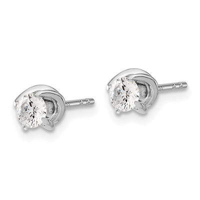14K White Gold Fancy Twist Diamond Earrings