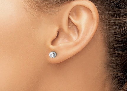 14k White Gold Earrings Style EM5448 - Classique Jewelry Inc.