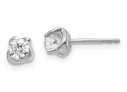 14k White Gold Earrings Style EM5448 - Classique Jewelry Inc.