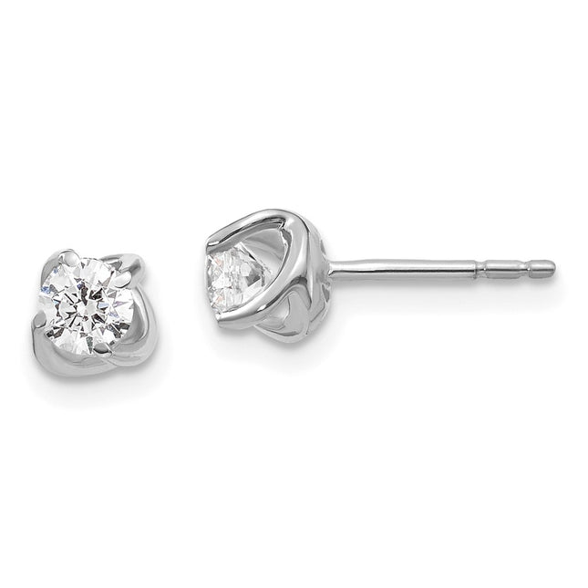 14k White Gold Earrings Style EM5448 - Classique Jewelry Inc.