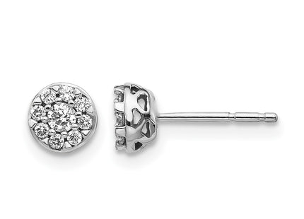14K white gold diamond earrings
