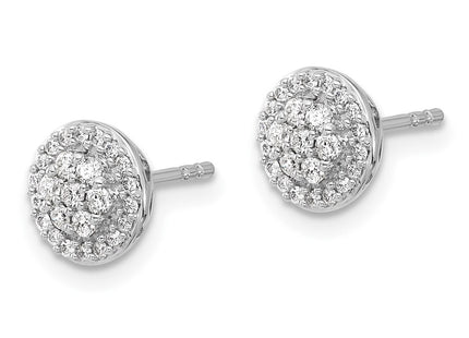 14k White Gold Earrings Style EM5450 - Classique Jewelry Inc.