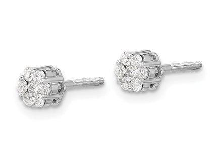 14k White Gold Earrings Style EM5455 - Classique Jewelry Inc.