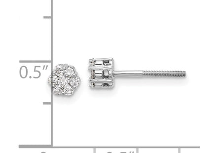 14k White Gold Earrings Style EM5455 - Classique Jewelry Inc.