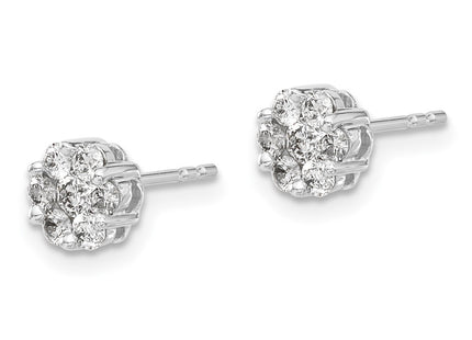 14k White Gold Earrings Style EM5456 - Classique Jewelry Inc.