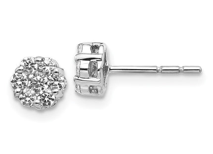 14k White Gold Earrings Style EM5456 - Classique Jewelry Inc.