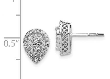 14k White Gold Earrings Style EM5465 - Classique Jewelry Inc.