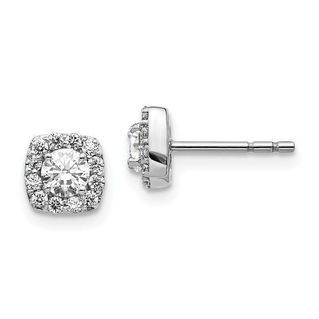 14k White Gold Earrings Style EM5466 - Classique Jewelry Inc.