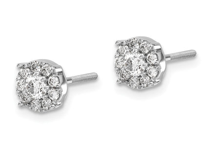 14k White Gold Earrings Style EM5468 - Classique Jewelry Inc.