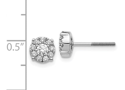 14k White Gold Earrings Style EM5468 - Classique Jewelry Inc.