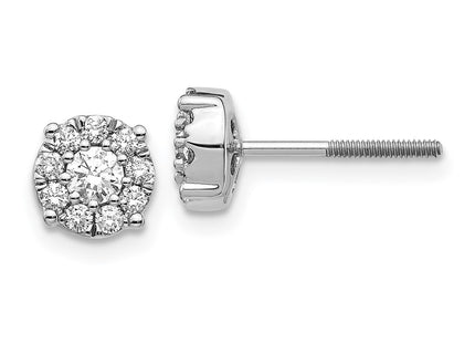 14k White Gold Earrings Style EM5468 - Classique Jewelry Inc.