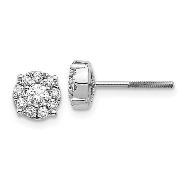 14k White Gold Earrings Style EM5468 - Classique Jewelry Inc.