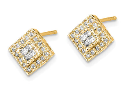 14k Yellow Gold Earrings Style EM5472 - Classique Jewelry Inc.
