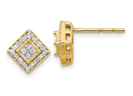 14k Yellow Gold Earrings Style EM5472 - Classique Jewelry Inc.