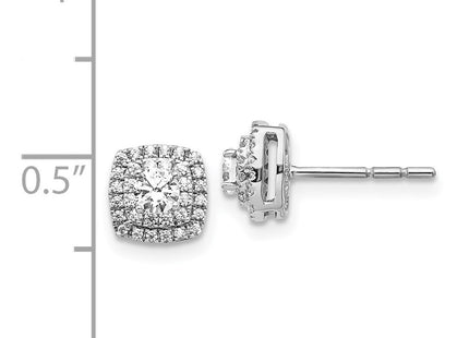 14k White Gold Earrings Style EM5474 - Classique Jewelry Inc.
