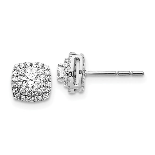 14k White Gold Earrings Style EM5474 - Classique Jewelry Inc.