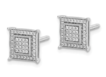 14k White Gold Earrings Style EM5476 - Classique Jewelry Inc.