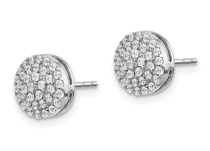 14k White Gold Earrings Style EM5479 - Classique Jewelry Inc.