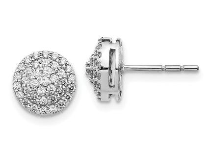 14k White Gold Earrings Style EM5479 - Classique Jewelry Inc.