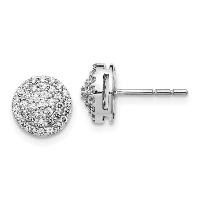 14k White Gold Earrings Style EM5479 - Classique Jewelry Inc.