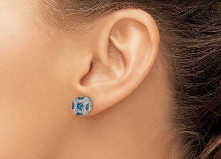 14k White Gold Earrings Style EM5486 - Classique Jewelry Inc.