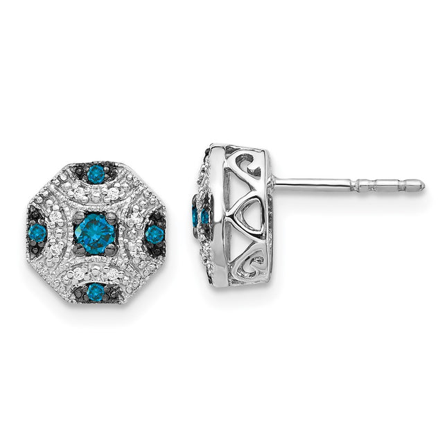 14k White Gold Earrings Style EM5486 - Classique Jewelry Inc.