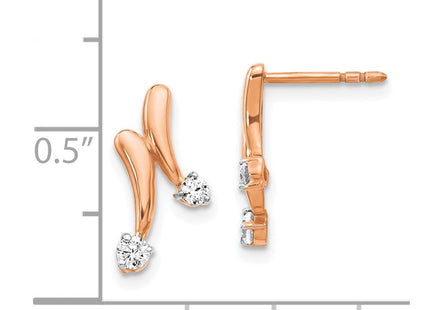 14k Rose Gold Earrings Style EM5491 - Classique Jewelry Inc.