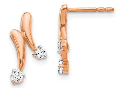 14k Rose Gold Earrings Style EM5491 - Classique Jewelry Inc.