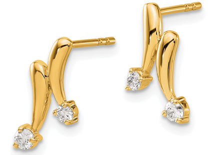 14k Yellow Gold Earrings Style EM5491 - Classique Jewelry Inc.
