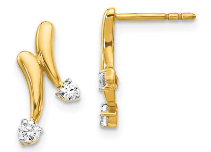 14k Yellow Gold Earrings Style EM5491 - Classique Jewelry Inc.