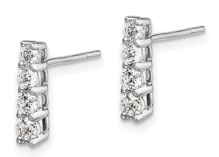 14k White Gold Earrings Style EM5496 - Classique Jewelry Inc.